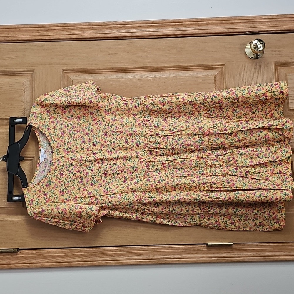 Time and Tru Yellow Floral Dress